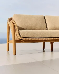 Kave Home Galea Tuinbank Beige, Naturel