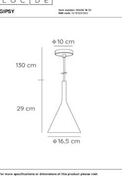 New Lucide Gipsy Hanglamp Wit
