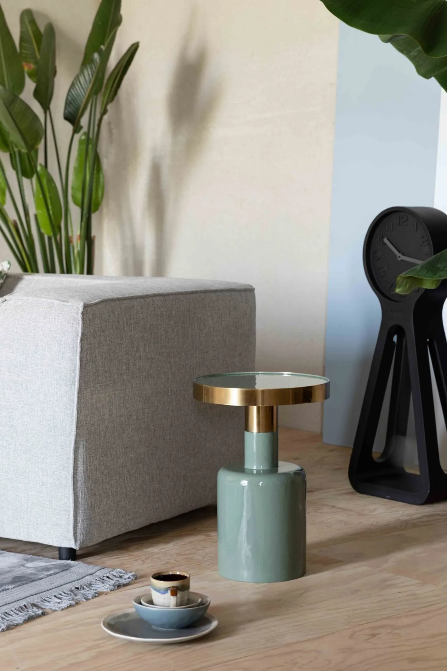 Hot Zuiver Glam Bijzettafel Groen, Goud