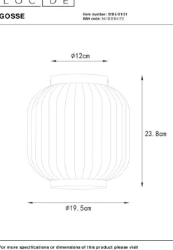 Outlet Lucide Gosse Plafondlamp Wit