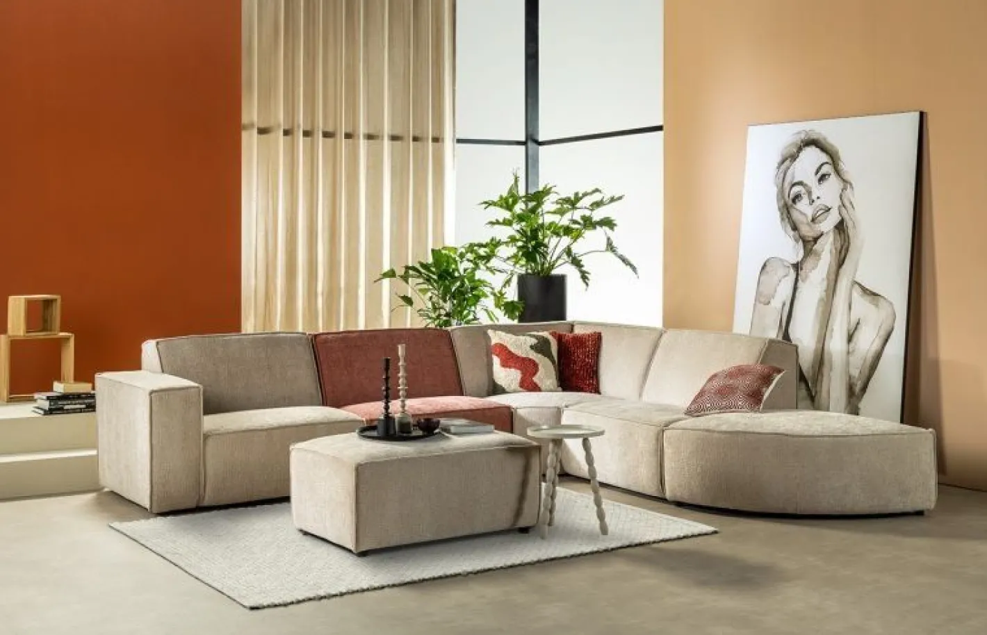 New Feelings Wonen Granada Elementenbank Groen, Zwart, Grijs