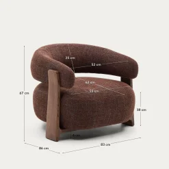 Sale Kave Home Granite Fauteuil Bruin