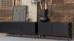Hot WOOOD Gravure Medium Tv-meubel Black
