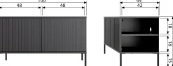 Best WOOOD Gravure Small Tv-meubel Espresso