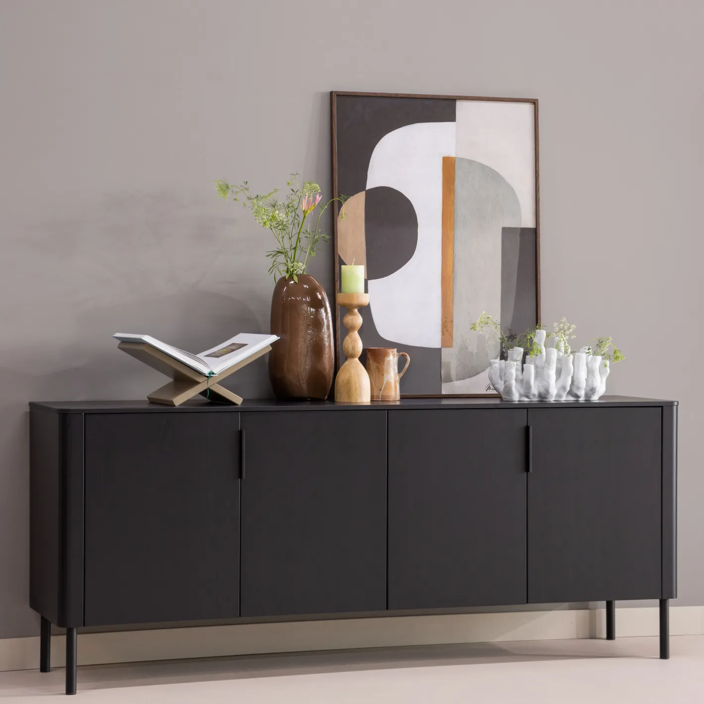 Clearance WOOOD Gunnar Dressoir Matzwart