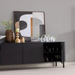 Clearance WOOOD Gunnar Dressoir Matzwart