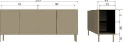 Clearance WOOOD Gunnar Dressoir Matzwart