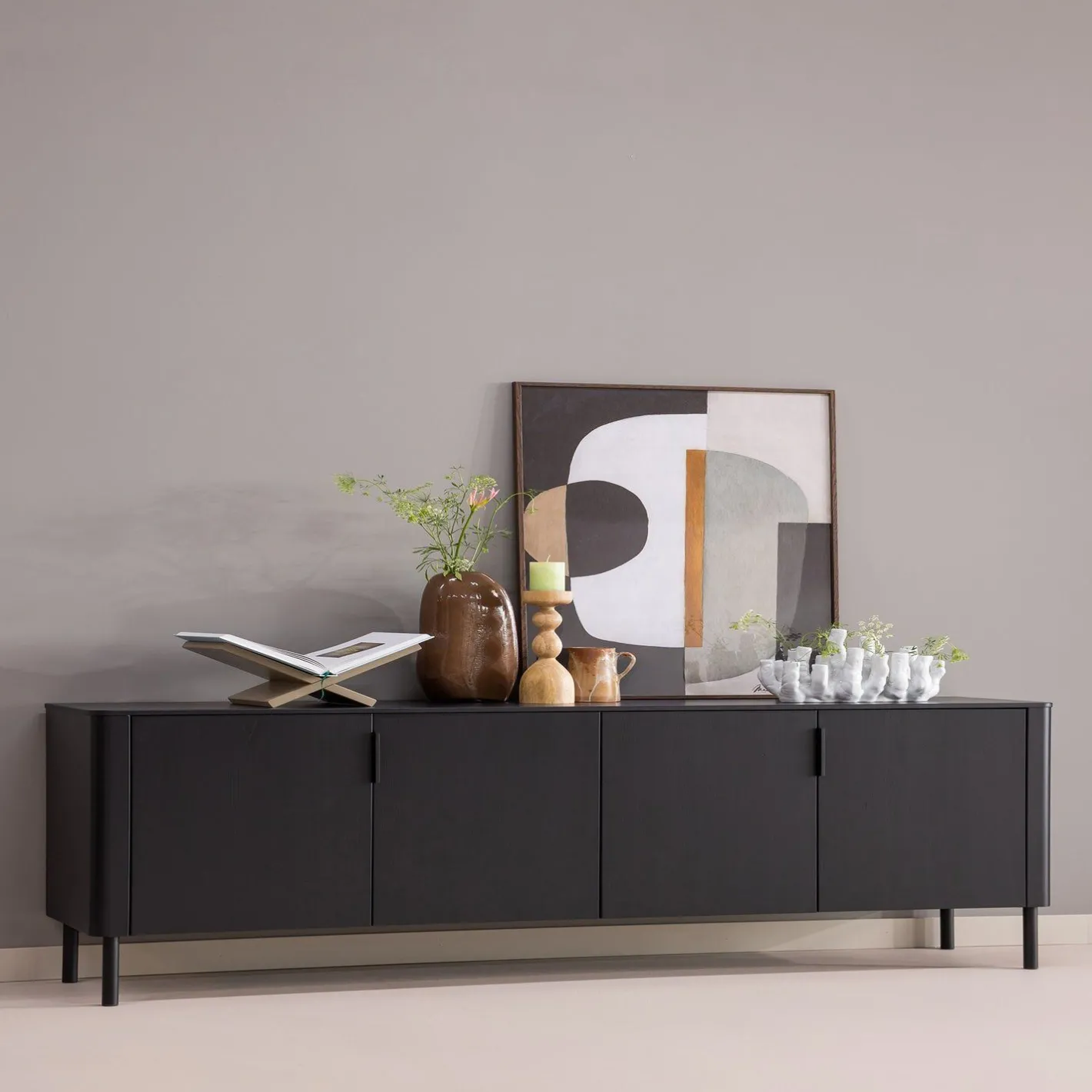 Clearance WOOOD Gunnar Dressoir Matzwart