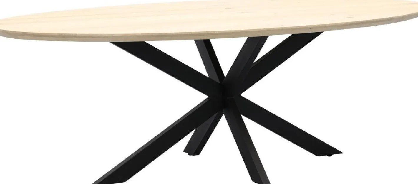 New Trendhopper Haiko Ovaal Eettafel Naturel, Zwart