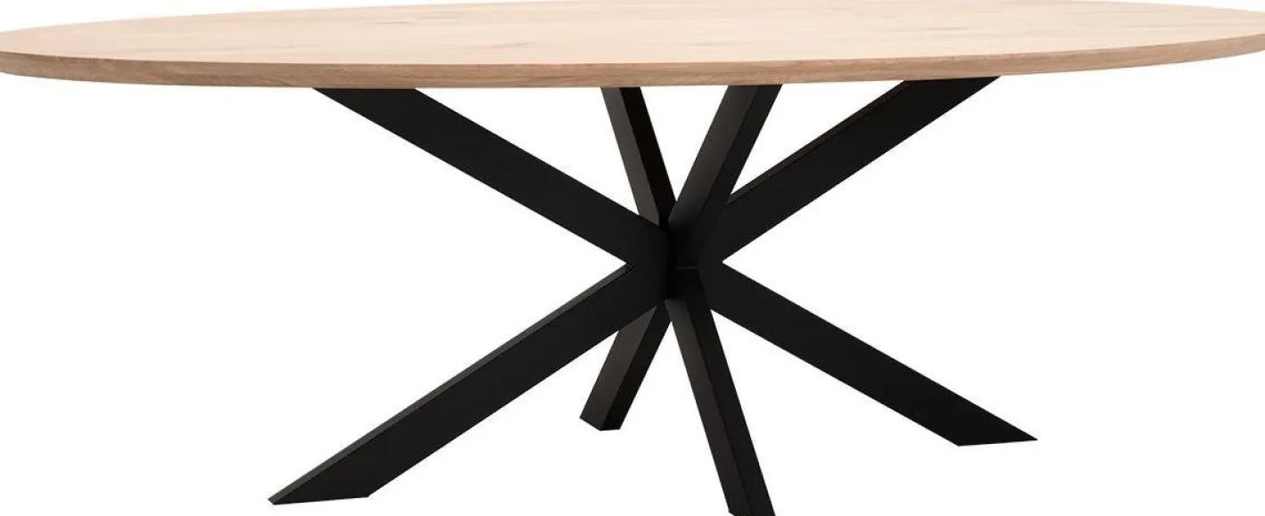 New Trendhopper Haiko Ovaal Eettafel Naturel, Zwart
