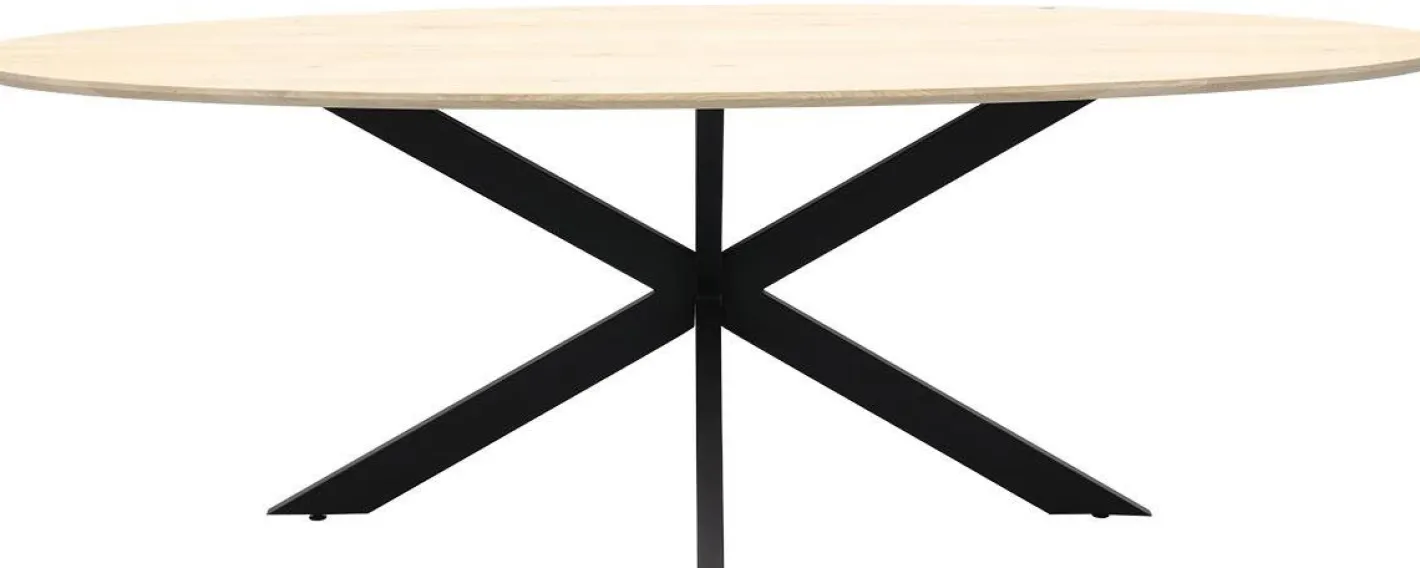 New Trendhopper Haiko Ovaal Eettafel Naturel, Zwart