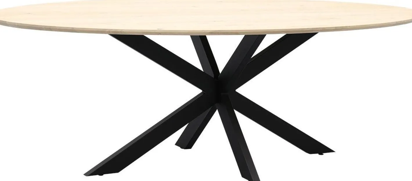New Trendhopper Haiko Ovaal Eettafel Naturel, Zwart