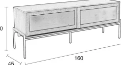 Zuiver Hardy Dressoir Zwart
