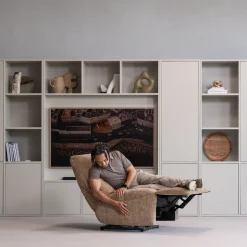 New WOOOD Hein Relaxfauteuil Lichtbruin