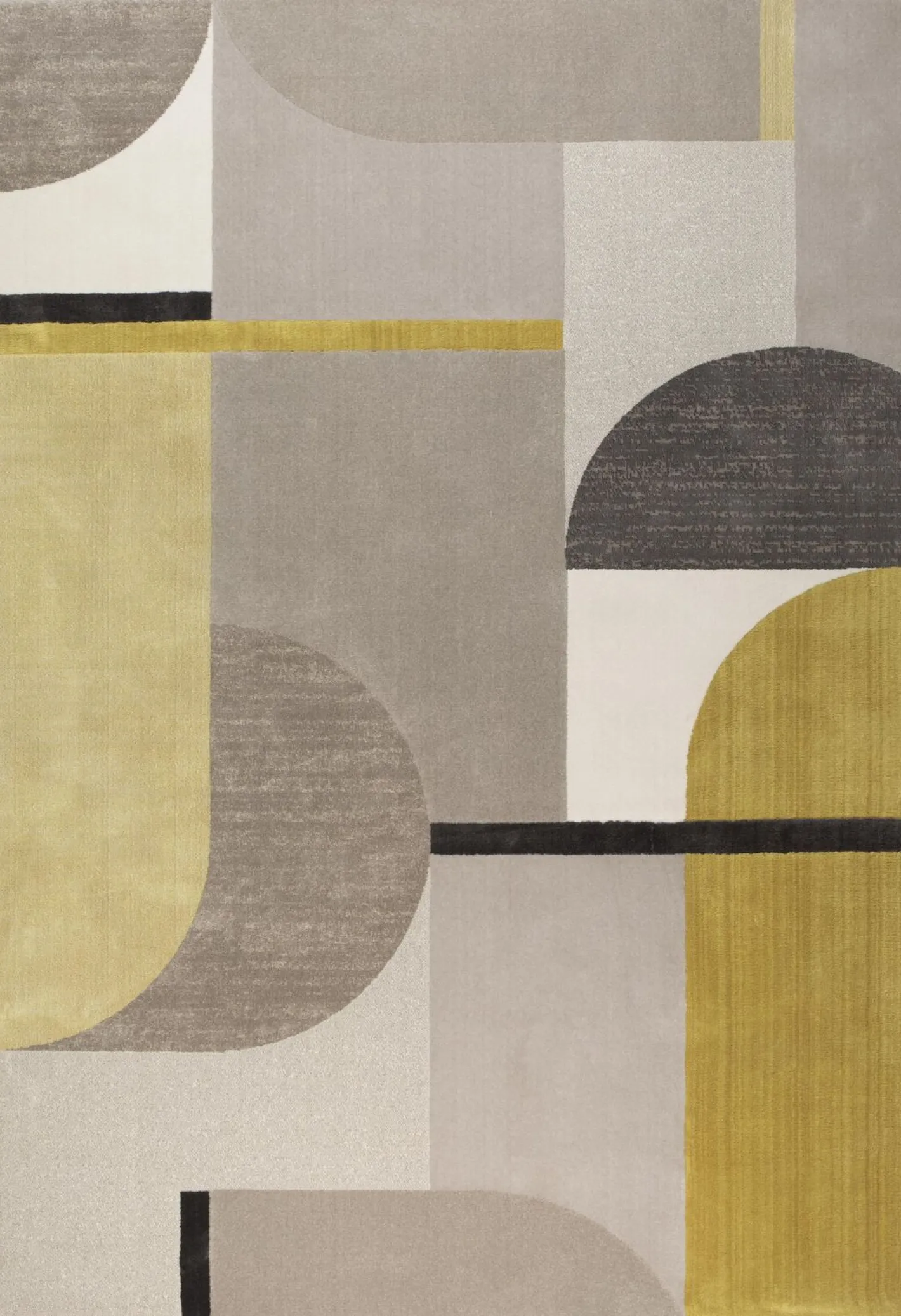 Sale Zuiver Hilton Yellow Vloerkleed Grey/Yellow