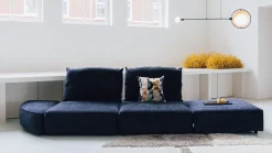 Clearance Zuiver Hunter Rechts Poef Navy