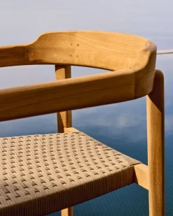 New Kave Home Icaro Tuinstoel Beige, Naturel