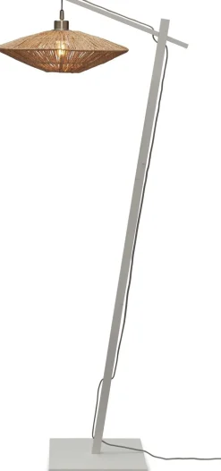 Outlet Good&Mojo Iguazu Ufo Vloerlamp White, Natural, Grey
