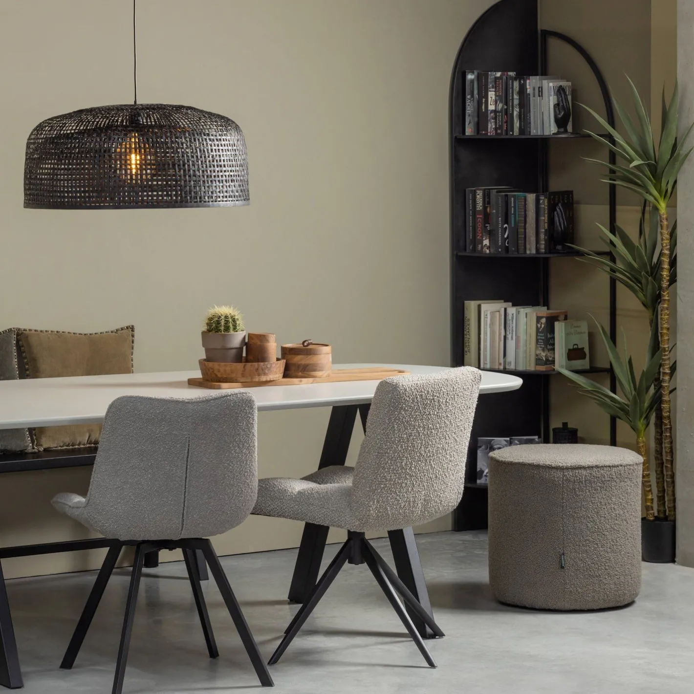 WOOOD Imme Eetkamerbank Black