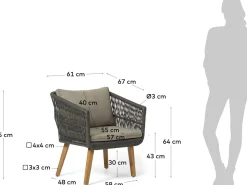 Outlet Kave Home Inti Loungeset Groen