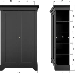 New WOOOD Isabel Opbergkast Matt Black