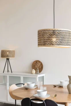 New Dutchbone Isla Hanglamp Black, Natural