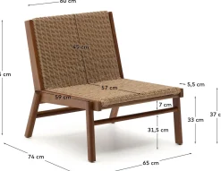Clearance Kave Home Itani Outdoor Fauteuil Naturel
