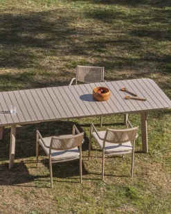 Best Kave Home Izola Uitschuifbare Tuintafel Beige