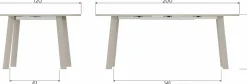 Online WOOOD Janne Eettafel Dakargrau
