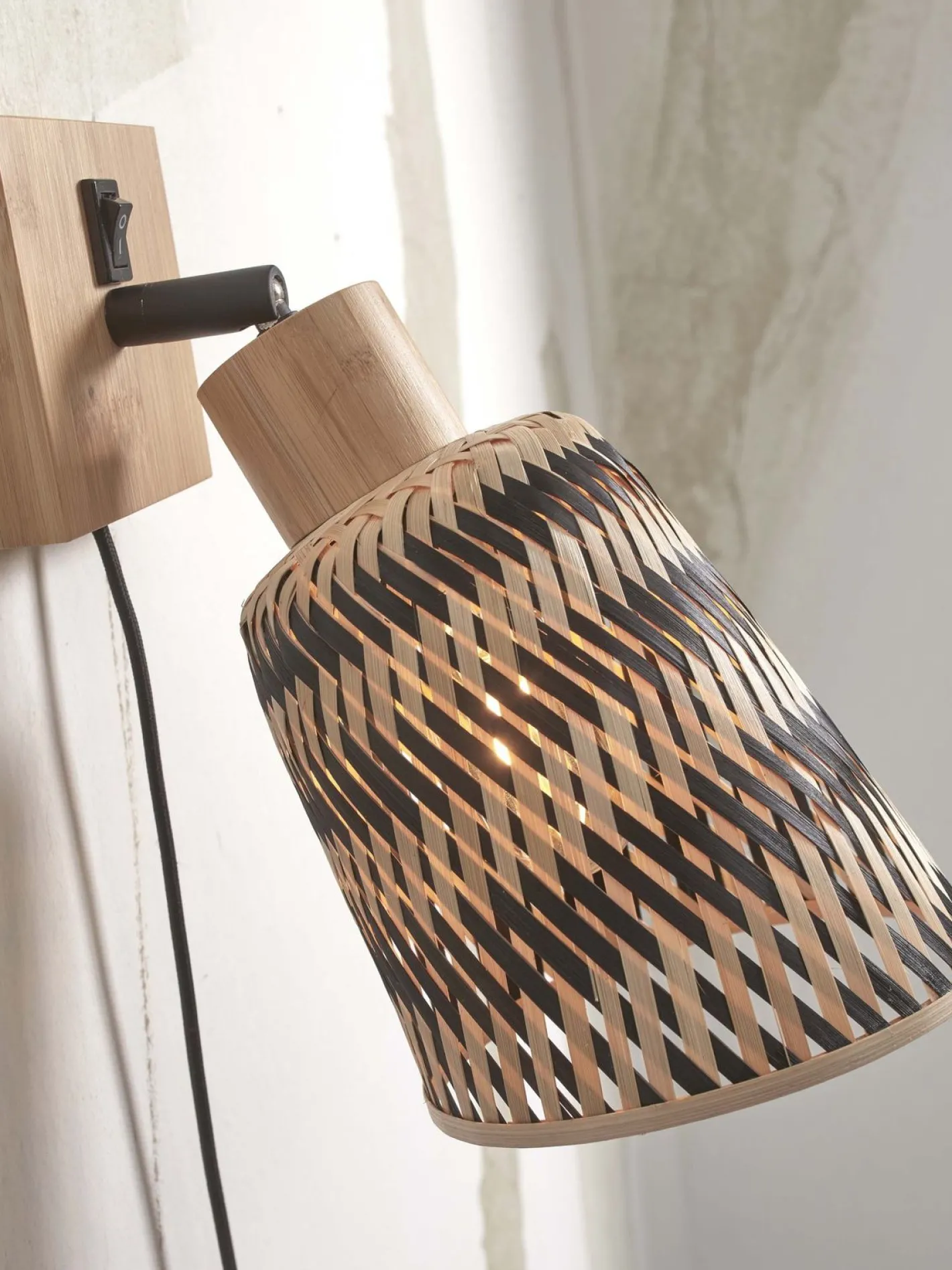 Online Good&Mojo Java L Wandlamp Natural, Black