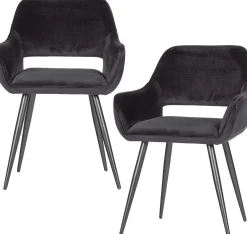 Online WOOOD Jelle set van 2 Eetkamerstoel Black
