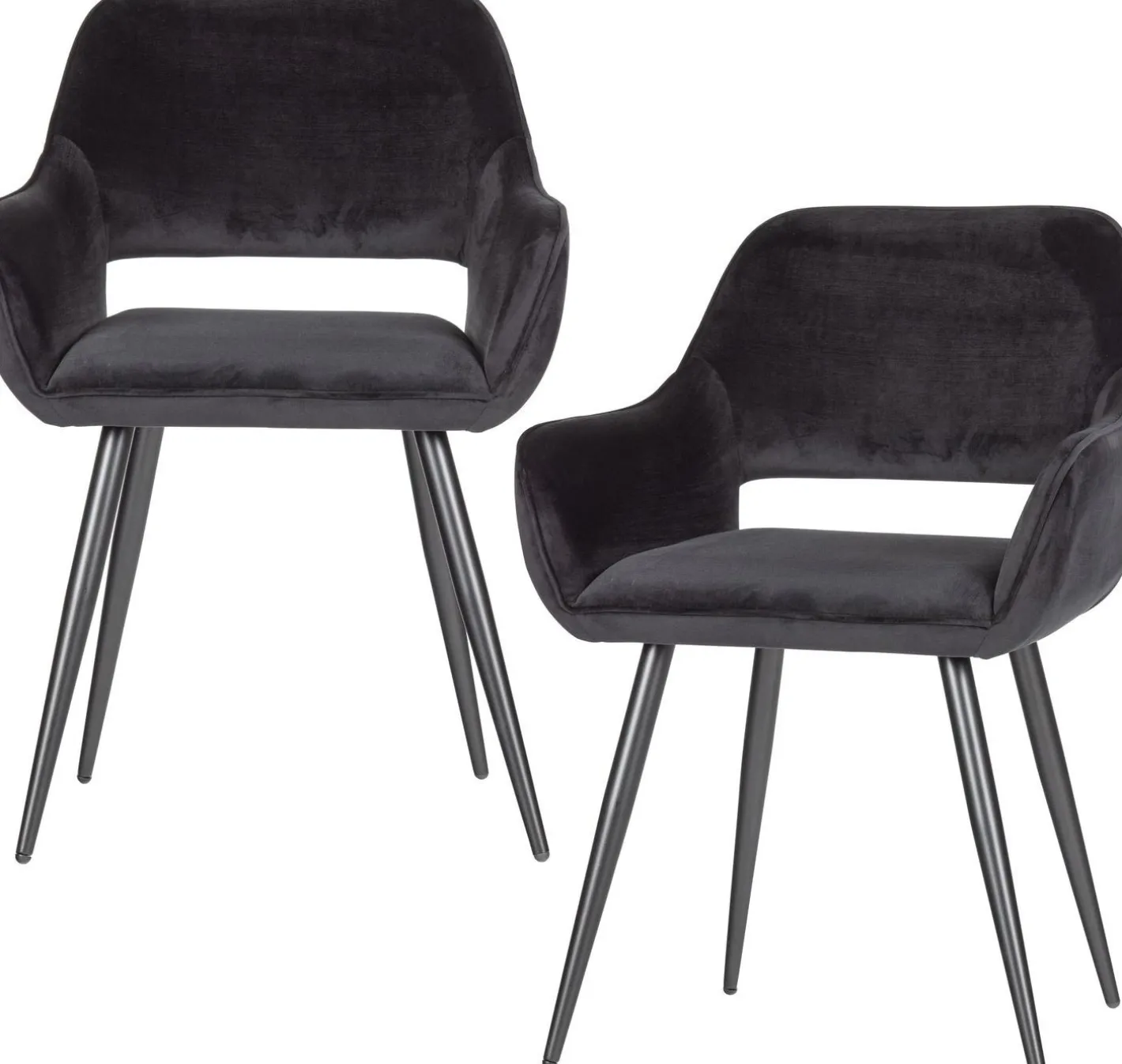 Online WOOOD Jelle set van 2 Eetkamerstoel Black