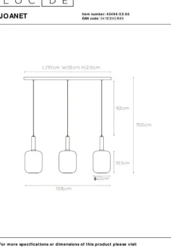 Online Lucide Joanet Hanglamp Goud