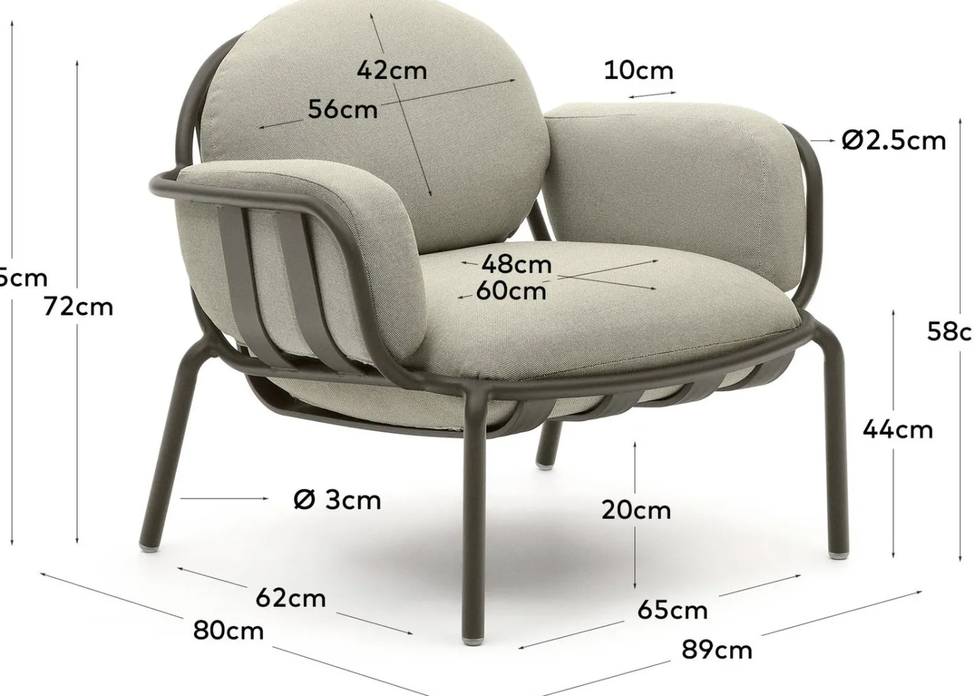 Online Kave Home Joncols Outdoor Fauteuil Groen