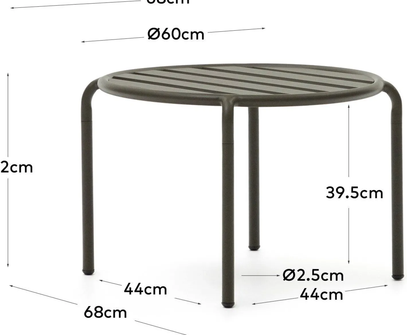 Clearance Kave Home Joncols Tuin Salontafel Groen