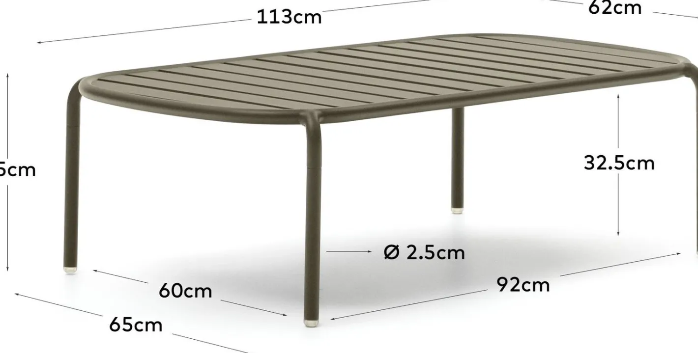 Clearance Kave Home Joncols Tuin Salontafel Groen