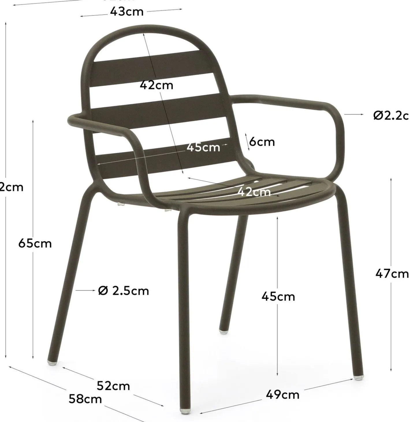 Clearance Kave Home Joncols Tuinstoel Groen