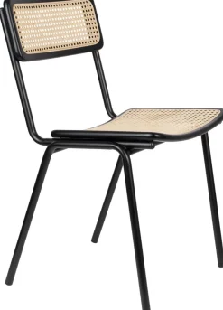 Outlet Zuiver Jort (set van 2) Eetkamerstoel Black, Natural
