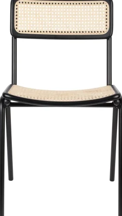 Outlet Zuiver Jort (set van 2) Eetkamerstoel Black, Natural