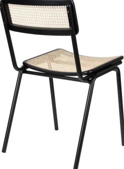 Outlet Zuiver Jort (set van 2) Eetkamerstoel Black, Natural