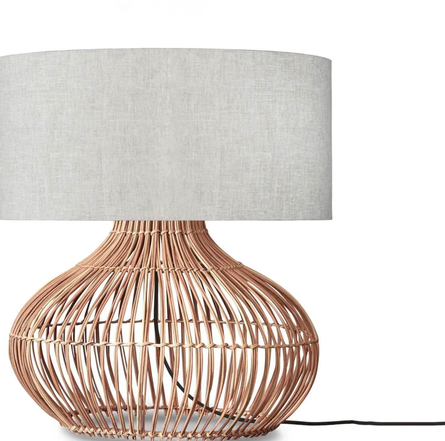 Discount Good&Mojo Kalahari M Tafellamp Natural, Linnen Light
