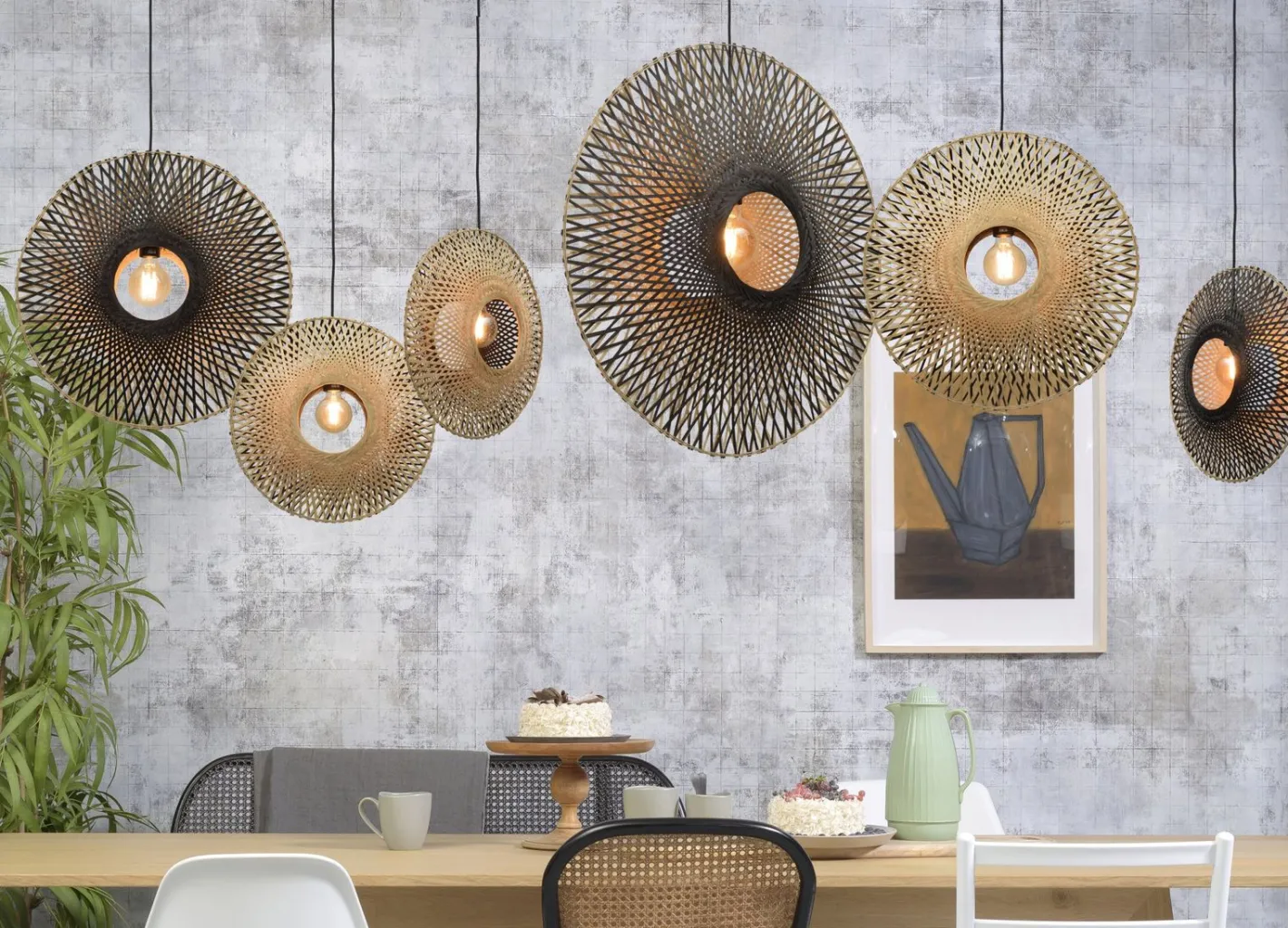 Best Good&Mojo Kalimantan Bamboo Hanglamp Natural/black