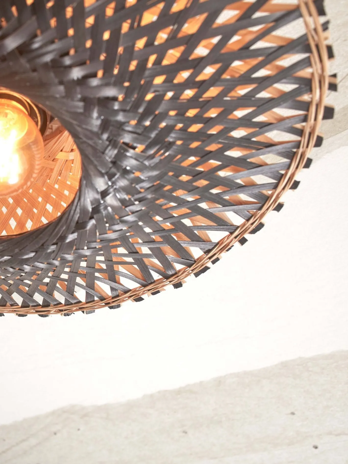 Good&Mojo Kalimantan M Plafondlamp Black, Natural