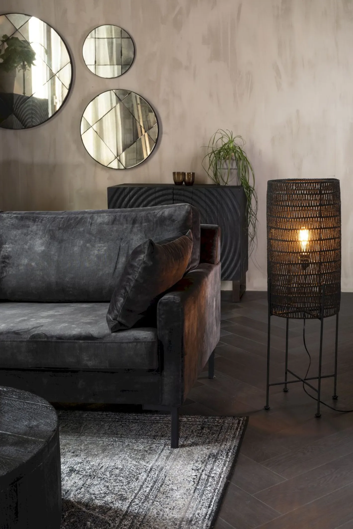 Outlet Dutchbone Kari Vloerlamp Black