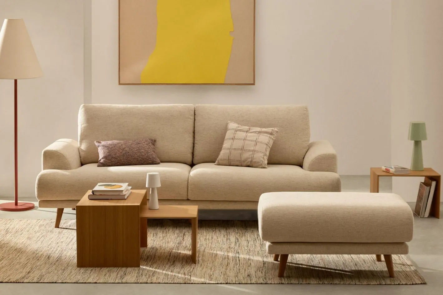 Online Kave Home Karin Hocker Beige