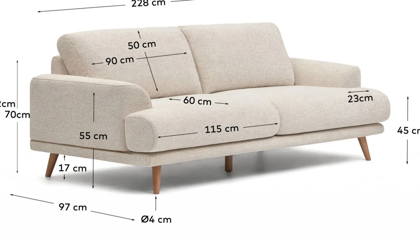 Online Kave Home Karin 3-Zitsbank Beige