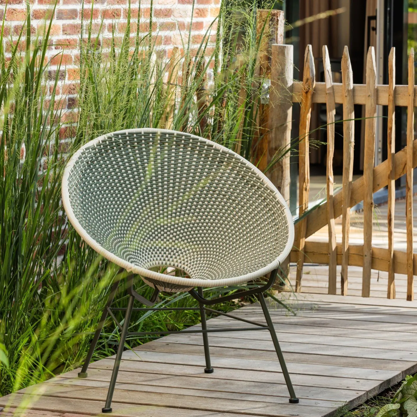 Hot WOOOD Kazoun Tuin Tuinstoel Groen