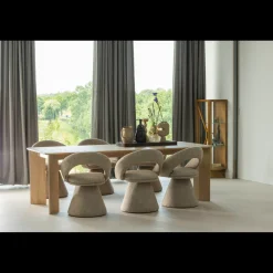 Clearance WOOOD Kella 1-Deurs Vitrinekast Naturel