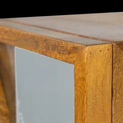 Clearance WOOOD Kella 1-Deurs Vitrinekast Naturel