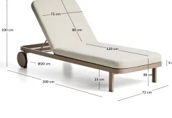 Best Kave Home Kionia Ligstoel Taupe